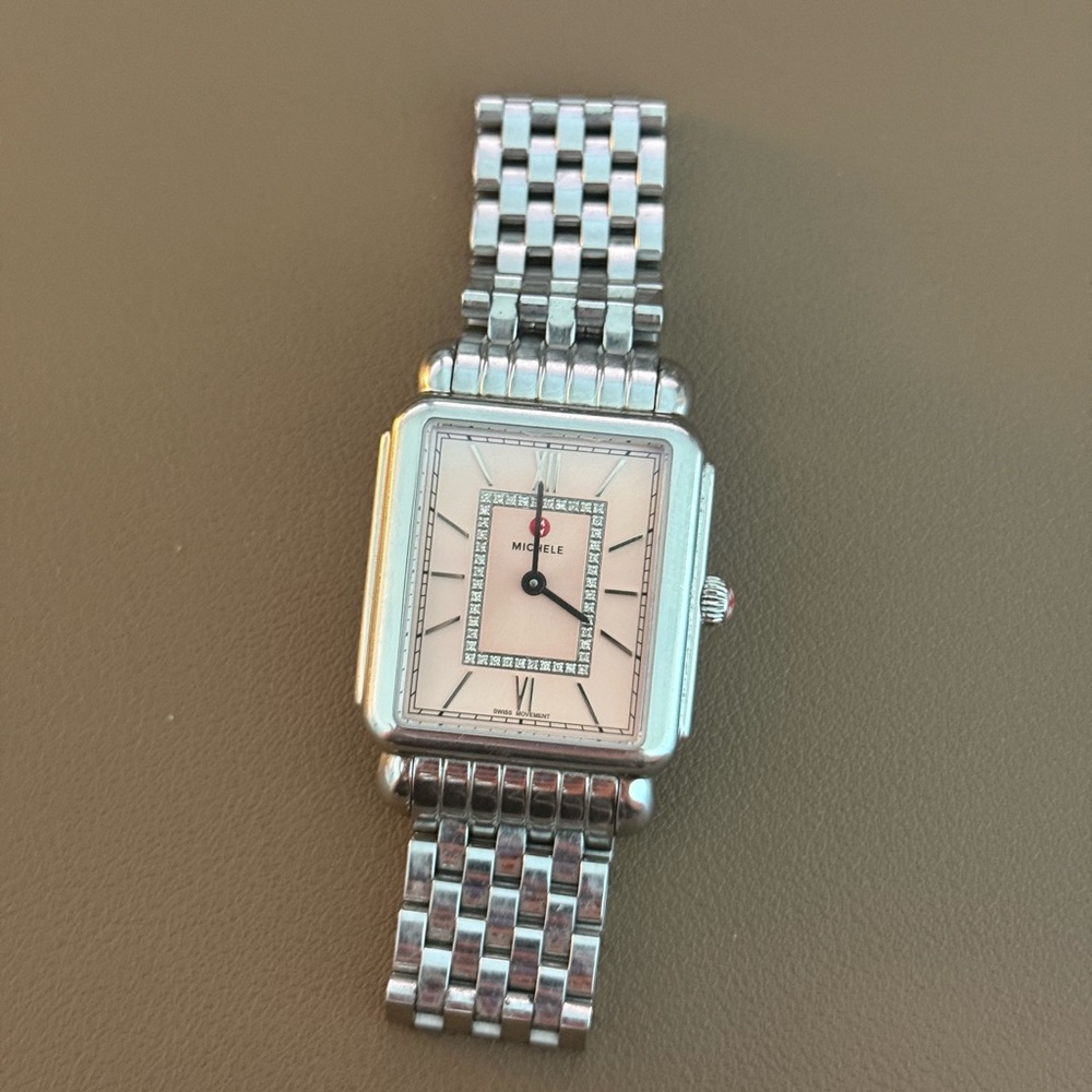 Michele Deco II Diamond Bracelet Watch